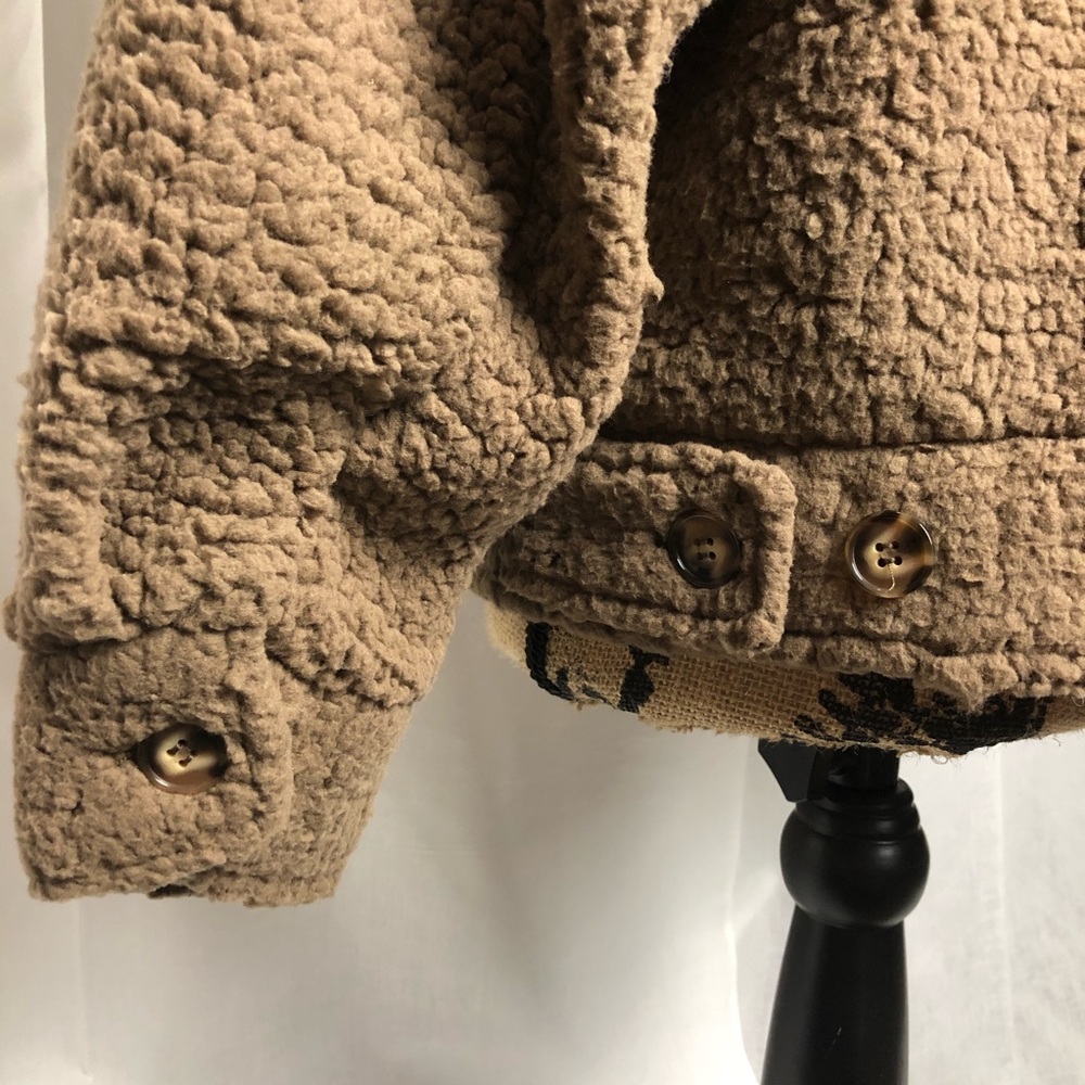 Mocha Button Down Teddy Bear Jacket - image 5